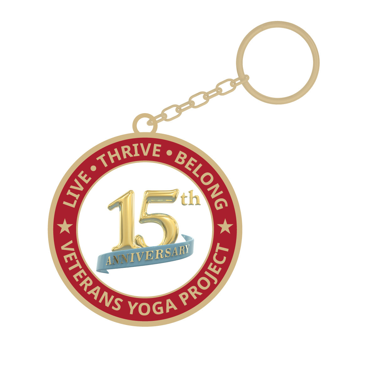 Veterans Yoga Project 15th Anniversary Keychain