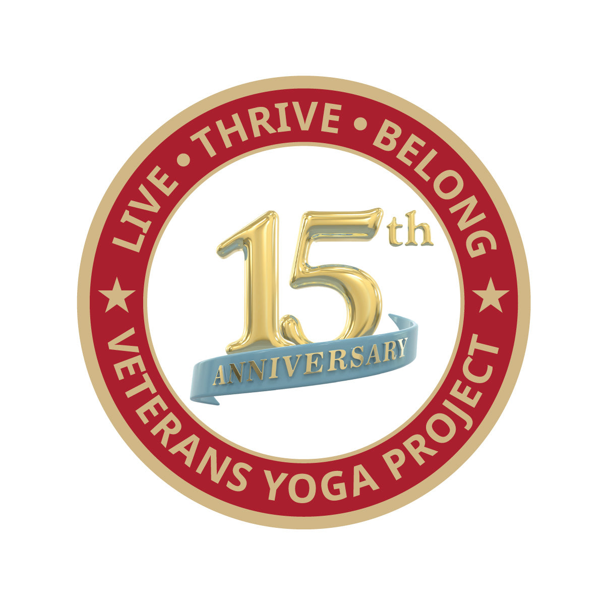 Veterans Yoga Project 15th Anniversary Lapel Pin